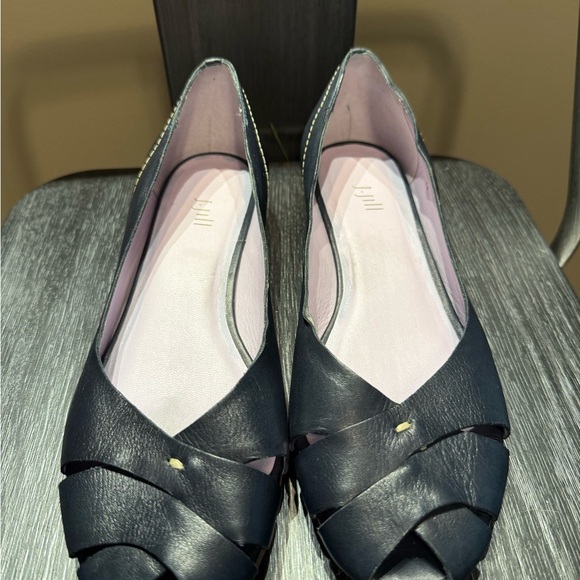 J. Jill Navy Peep-Toe Flats Size 6 - Picture 12 of 12